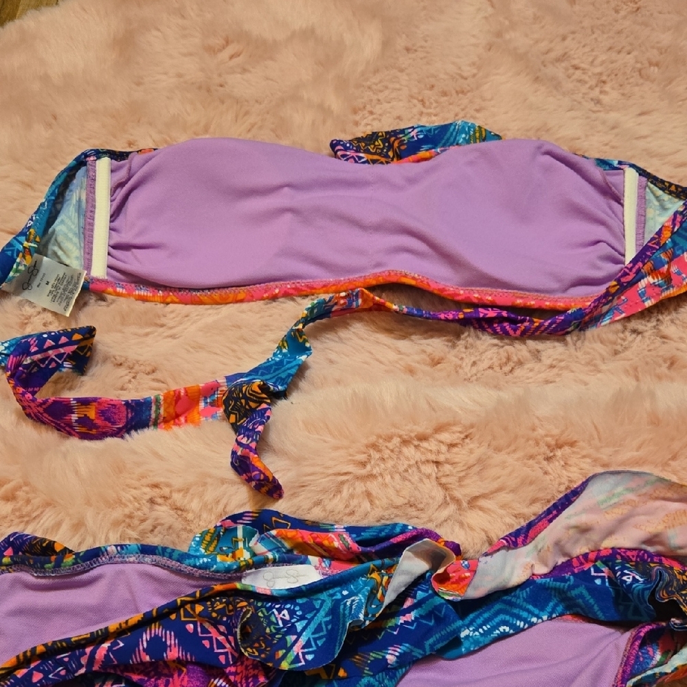 Jessica Simpson Multicolor Ruffle Bikini - Picture 5 of 7